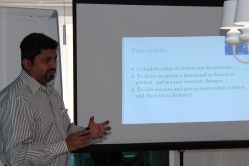 Dr. Sachin during his business plan Evaluation